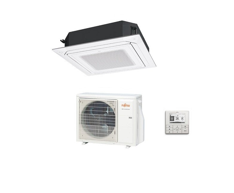 fujitsu climatizzatore condizionatore fujitsu cassetta 4 vie serie kr circular flow 36000 btu r 32 cod 3ngf88385 white auxg36krlb trifase novita