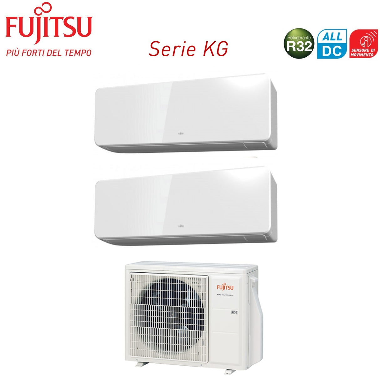 fujitsu climatizzatore condizionatore fujitsu dual split inverter serie kg 1212 con aohg18kbta2 r 32 wi fi optional 1200012000 ean 8059657011169