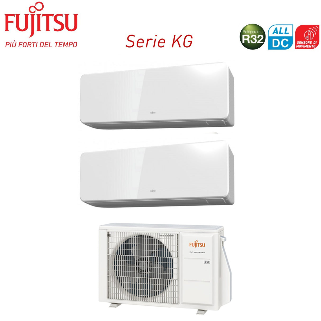 fujitsu climatizzatore condizionatore fujitsu dual split inverter serie kg 712 con aoyg14kbta2 r 32 wi fi optional 700012000 ean 8059657011183
