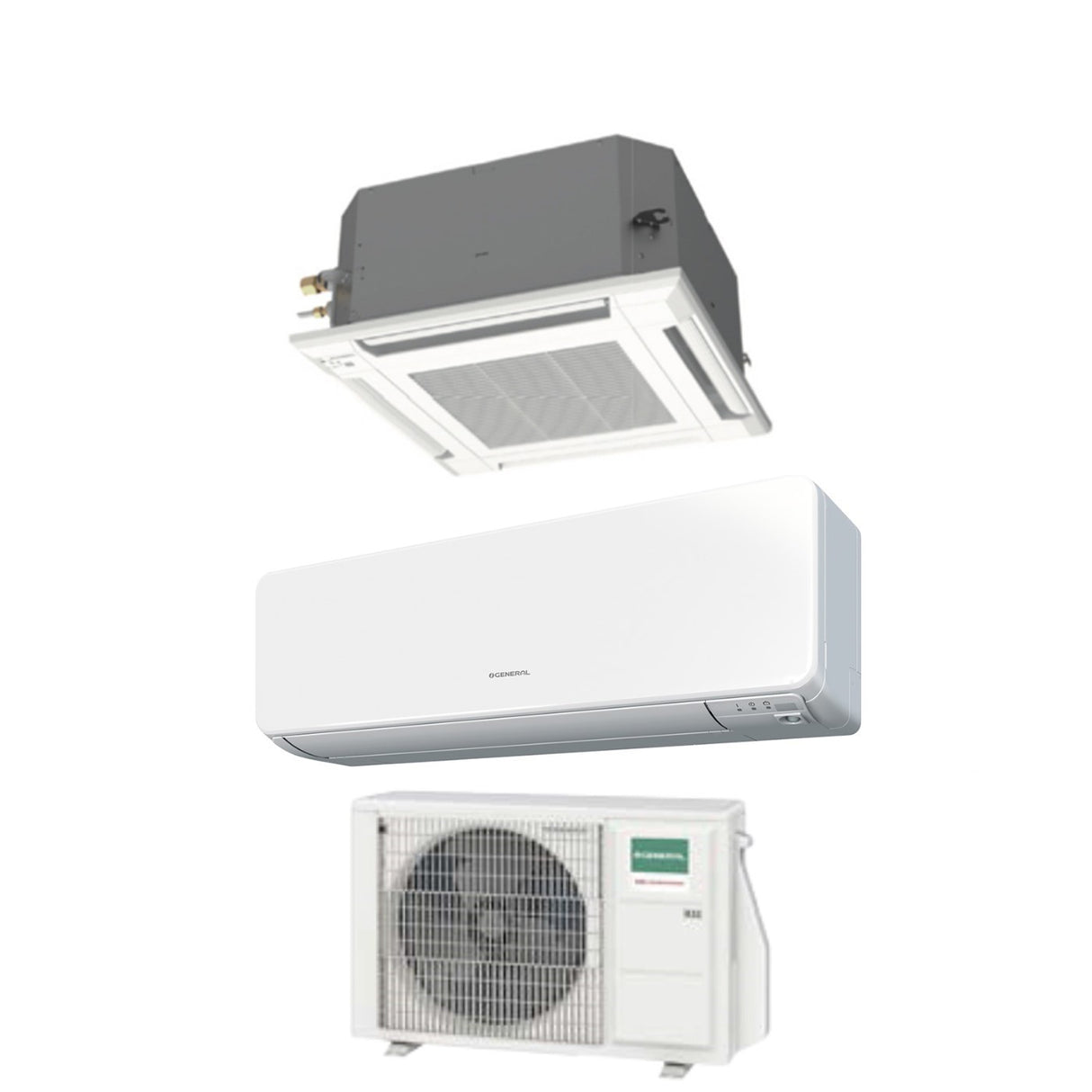 general fujitsu climatizzatore condizionatore e cassetta compatta general fujitsu dual split inverter serie kgtb kvla 1414 con aohg18kbta3 r 32 1400014000 ean 8059657010582