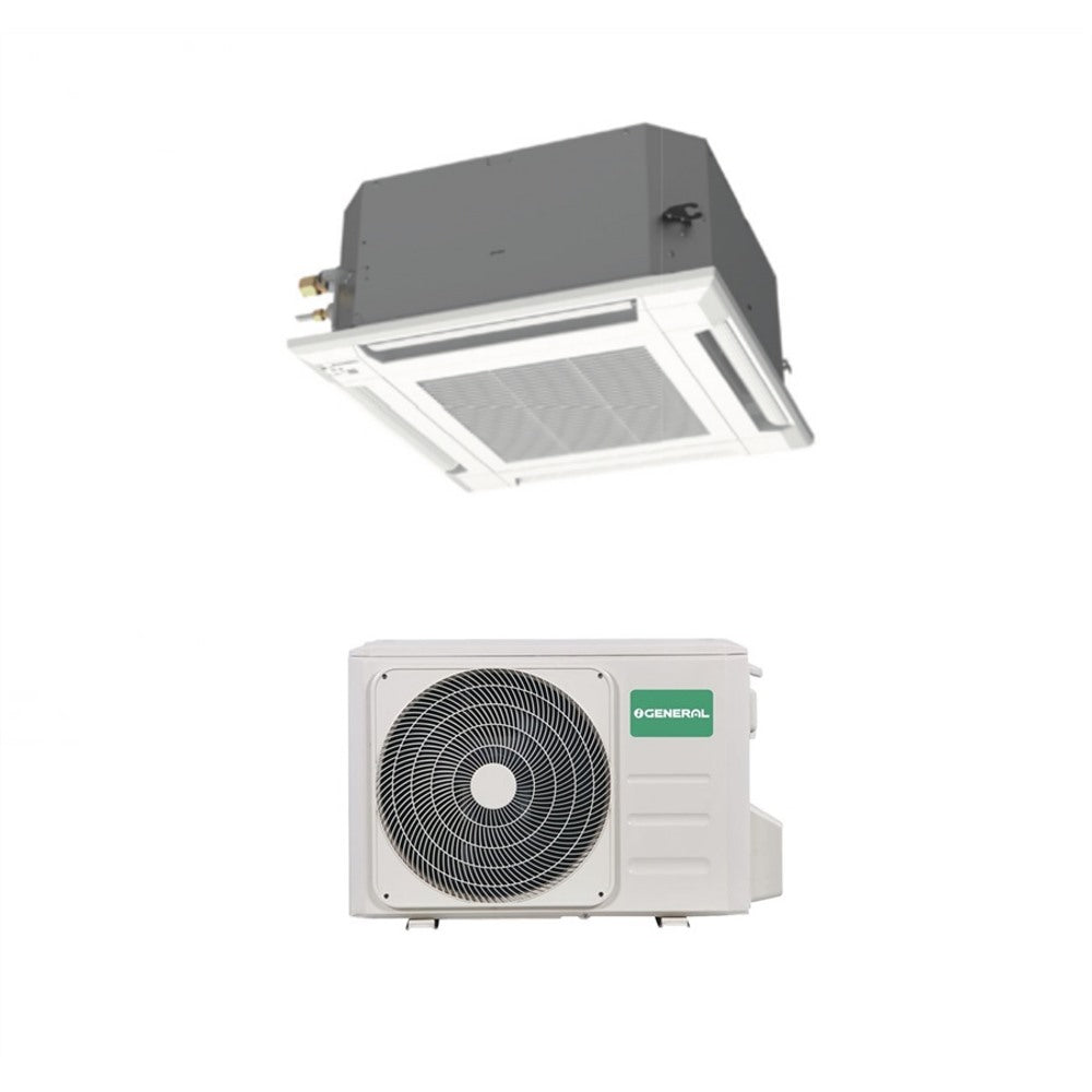general fujitsu climatizzatore condizionatore fujitsu general cassetta a flusso daria circolare inverter 24000 btu auxg24krlb con comando e con pannello