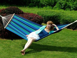 giardini del re amaca telo 1 posto in cotone con asse in legno 80x200