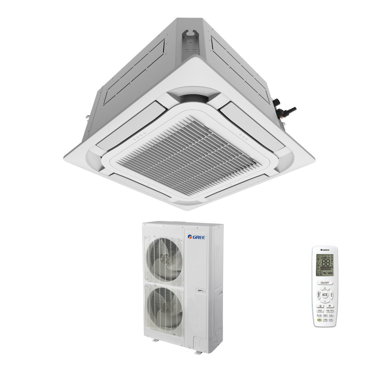 gree climatizzatore condizionatore gree a cassetta a 8 vie 60000 btu gud160ta t r 32 wi fi optional trifase con telecomando e pannello incluso novita