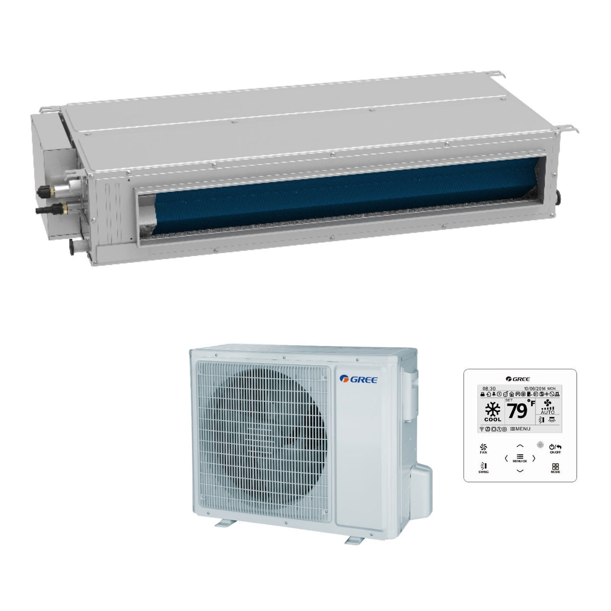 gree climatizzatore condizionatore gree canalizzabile 12000 btu gud35psa t r 32 wi fi optional con comando a filo incluso novita