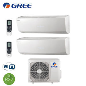 gree climatizzatore condizionatore gree dual split inverter serie lomo 1212 con gwhd18nk6ko wi fi r 32 1200012000 ean 8059657012081