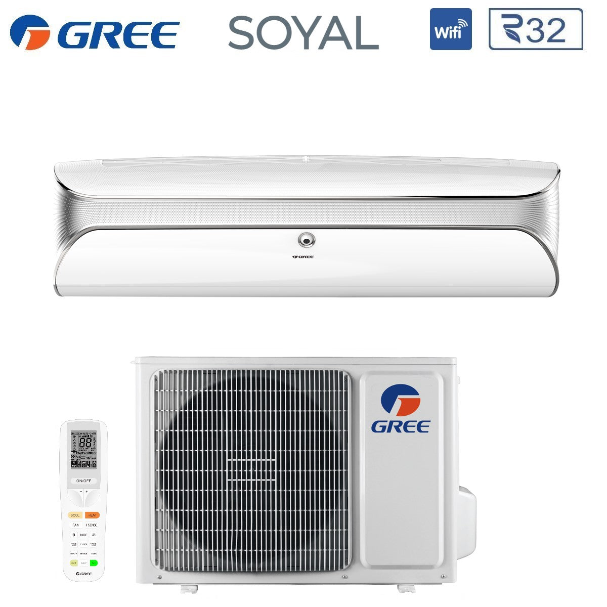 gree climatizzatore condizionatore gree inverter serie soyal 18000 btu gwh18akc k6dna1ai r 32 wi fi integrato aa