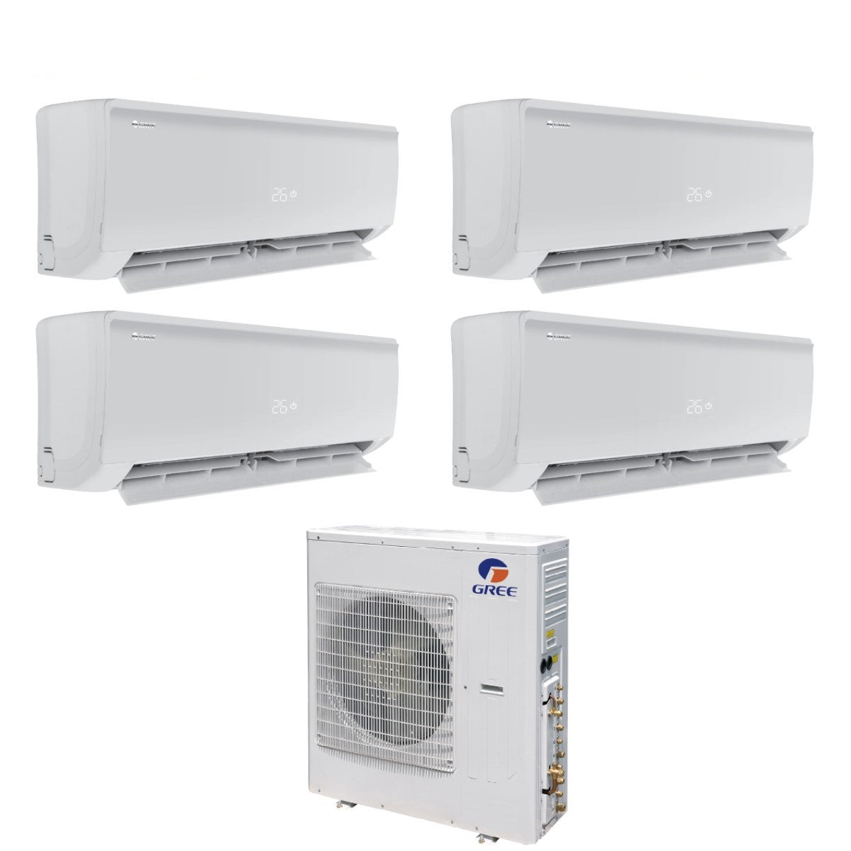 gree climatizzatore condizionatore gree quadri split inverter serie bora plus 9999 con gwhd28nk6oo r 32 wi fi optional 9000900090009000