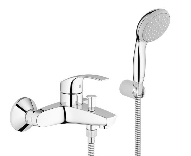 grohe monocomando vasca esterno grohe con doccia serie eurosmart new modello con attacco duplex flessibile 150 cm codice gr33302 ean 4005176862199