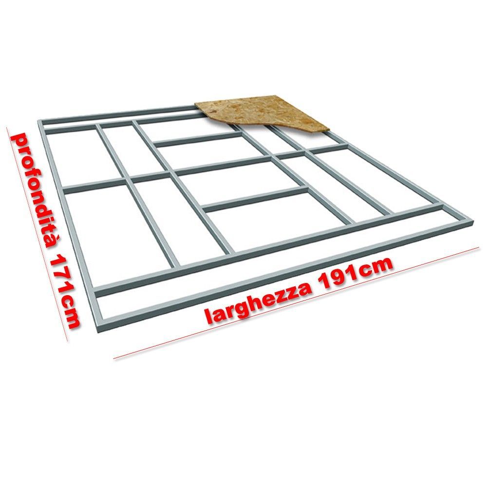 habit habit base supporto pavimento per box casetta in lamiera metallo mod m 191x171x190cm ean 8053323381914