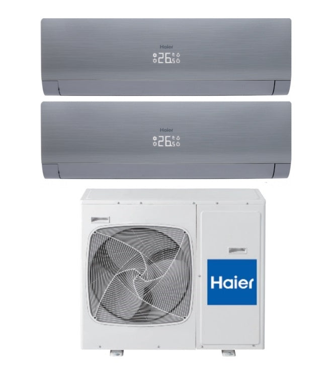 haier climatizzatore condizionatore haier dual split inverter nebula grey 1500018000 con 5u34hs1era r 410 1518 btu
