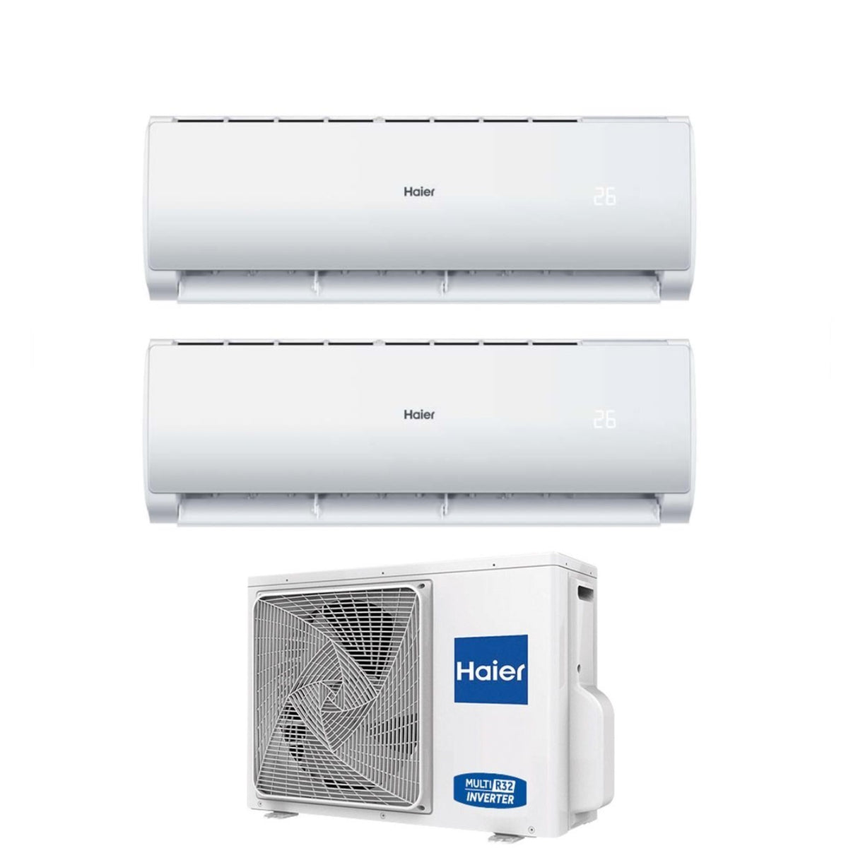 haier climatizzatore condizionatore haier dual split inverter serie geos plus 99 con 2u50meffra r 32 wi fi integrato 90009000