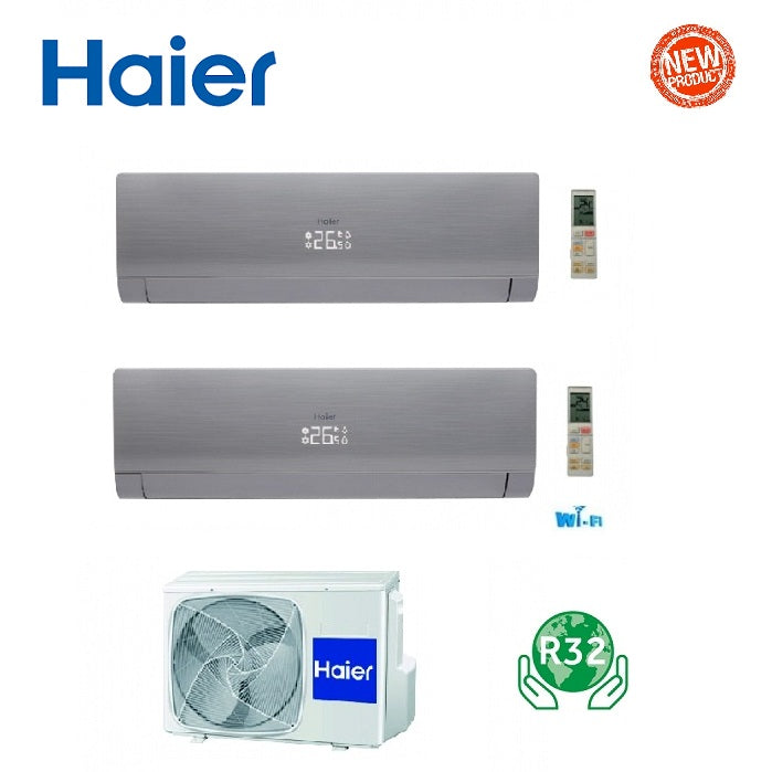 haier climatizzatore condizionatore haier dual split inverter serie nebula green grey 99 con 2u40s2sc1fa r 32 wi fi classe a 90009000 ean 8059657012678