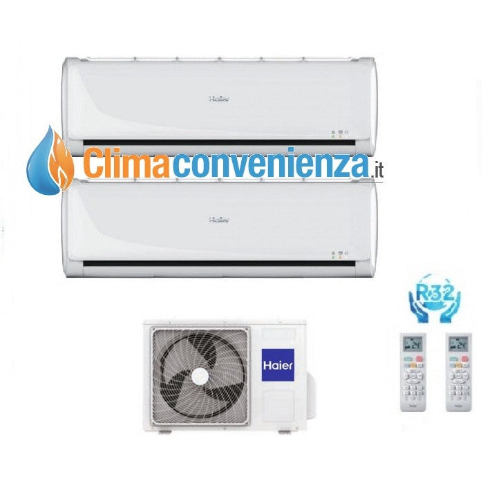 haier climatizzatore condizionatore haier dual split inverter serie tundra green 912 con 2u40ceffra r 32 classe aa 900012000 ean 8059657012784