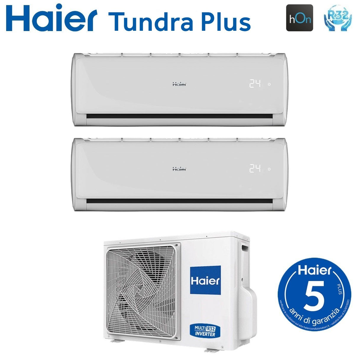 haier climatizzatore condizionatore haier dual split inverter serie tundra plus 1212 con 2u50s2sm1fa r 32 wi fi integrato 1200012000 ean 8059657012814