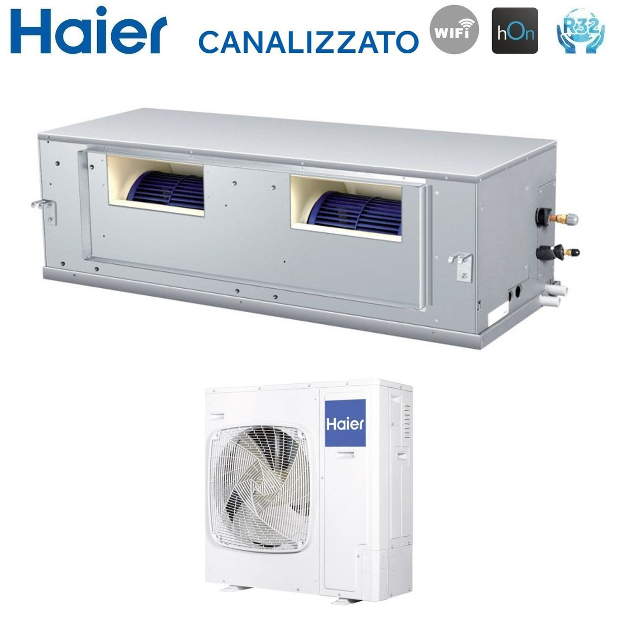 haier climatizzatore condizionatore haier inverter canalizzato canalizzabile alta prevalenza 42000 btu adh125h1erg monofase r 32 wi fi optional nessun comando