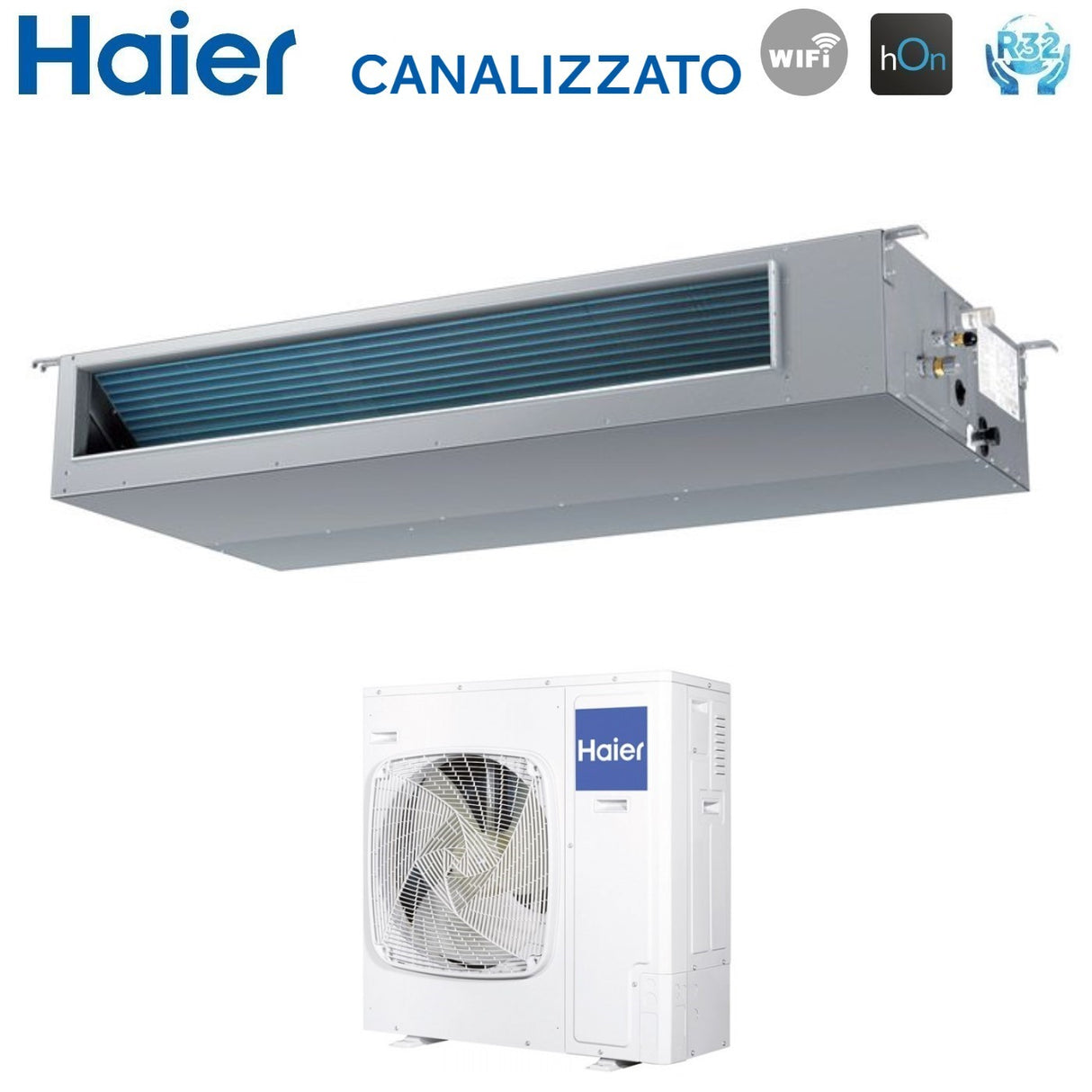 haier climatizzatore condizionatore haier inverter canalizzato canalizzabile media prevalenza 42000 btu ad125s2sm3fa monofase r 32 wi fi optional nessun comando
