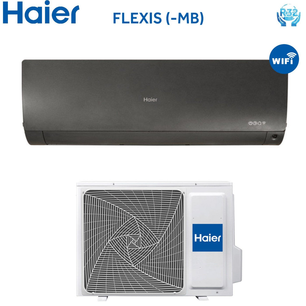 haier climatizzatore condizionatore haier inverter serie flexis black 24000 btu as71s2sf1fa mb r 32 wi fi integrato colore nero ean 8059657005632