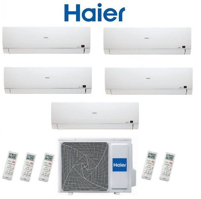 haier climatizzatore condizionatore haier penta split inverter serie brezza bs4 999912 con 5u34hs1era 900090009000900012000