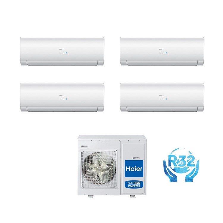 haier climatizzatore condizionatore haier quadri split inverter serie ies 99912 con 4u85s2sh1fa r32 wifi optional 90009000900012000