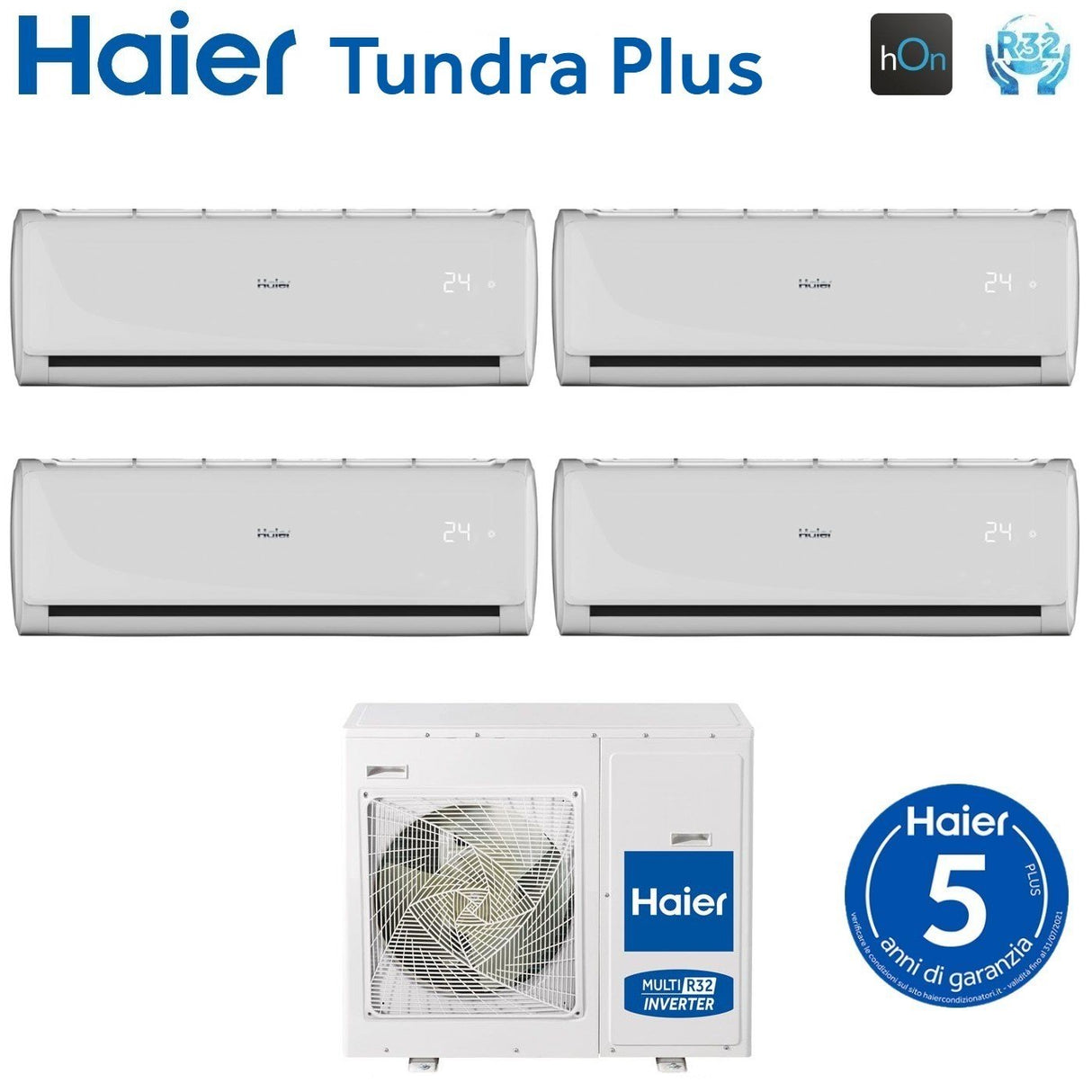 haier climatizzatore condizionatore haier quadri split inverter serie tundra plus 7121212 con 4u75s2sr3fa r 32 wi fi integrato 7000120001200012000