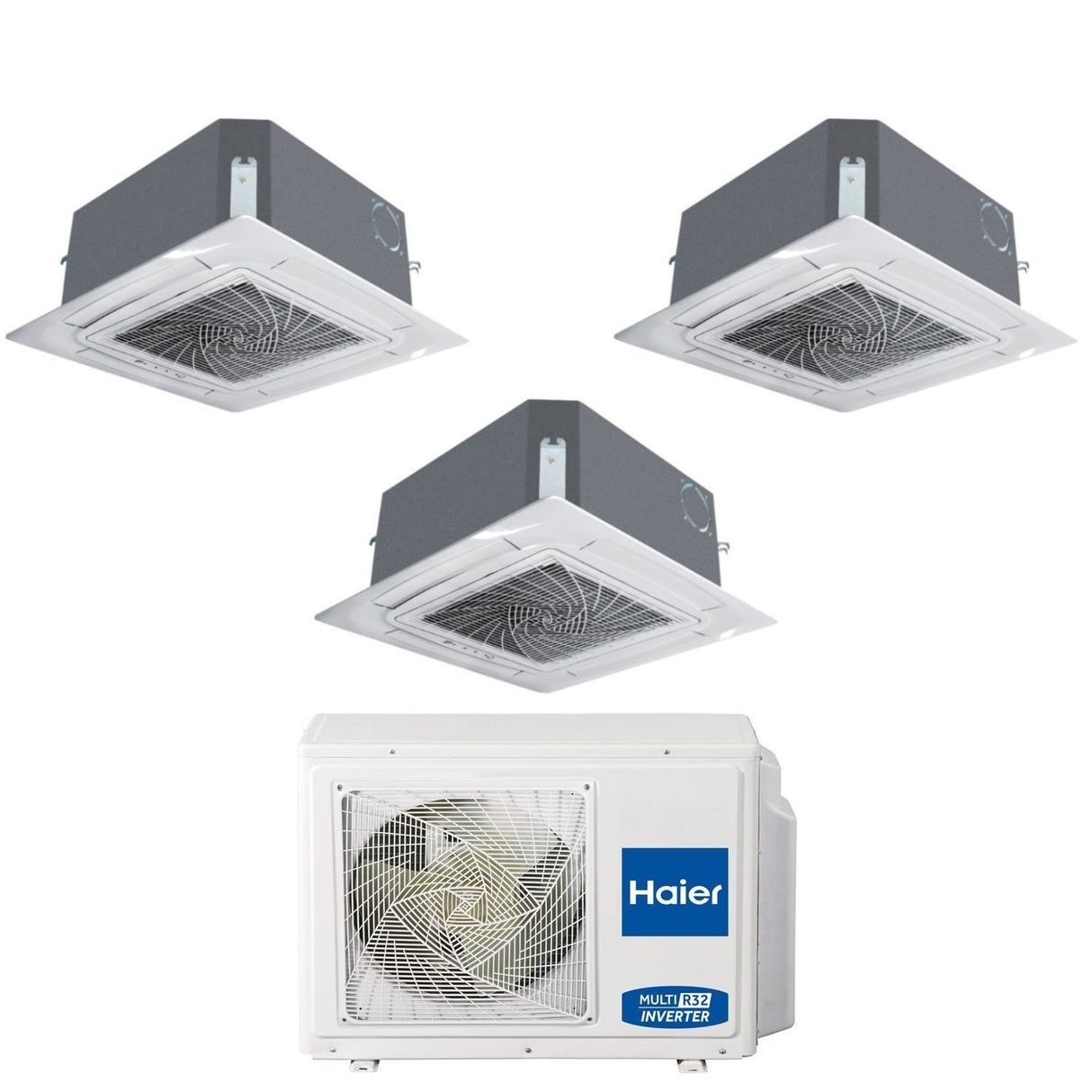haier climatizzatore condizionatore haier trial split inverter a cassetta 620 9912 con 3u55s2sr3fa r 32 wi fi optional 9000900012000 con griglia inclusa