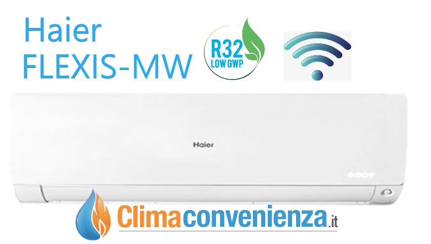 haier unita interna a parete haier inverter serie flexis white mw 7000 btu as20s2sf1fa mw r 32 wi fi integrato colore bianco