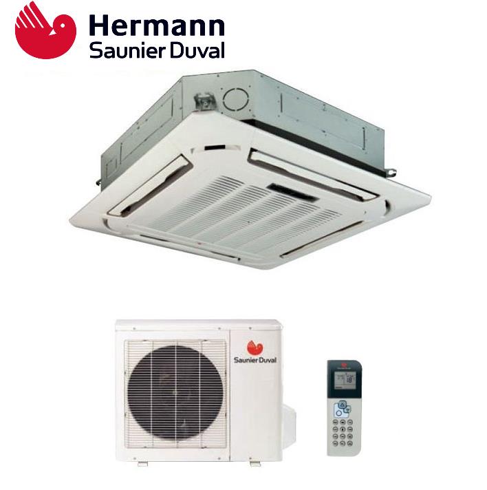 hermann saunier duval climatizzatore condizionatore hermann saunier duval cassetta a 4 vie inverter 48000 btu sdh17 140nk r 410