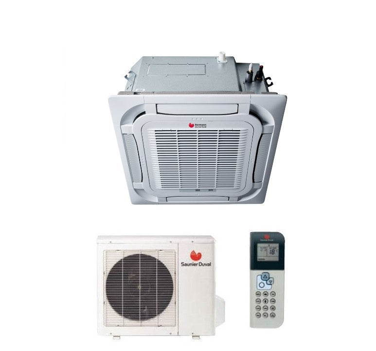 hermann saunier duval climatizzatore condizionatore hermann saunier duval cassetta a 4 vie inverter serie vivair sdh19 24000 btu sdh 19 070 ikn r 32 novita