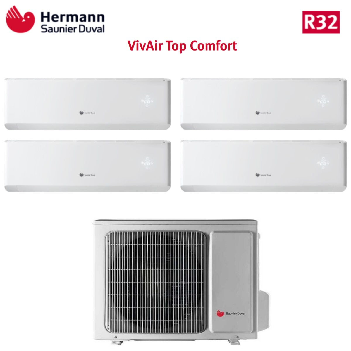 hermann saunier duval climatizzatore condizionatore hermann saunier duval quadri split inverter serie top comfort 7777 con sdh20 080mc4no r 32 7000700070007000
