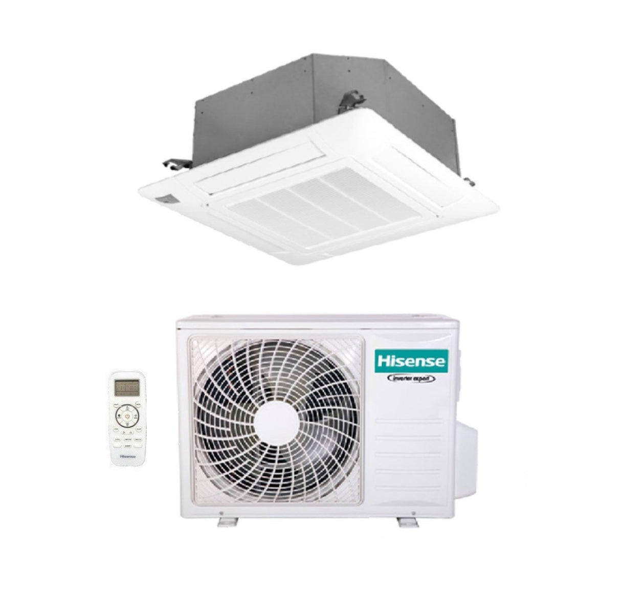 hisense climatizzatore condizionatore hisense a cassetta 24000 btu auc71ur4rgb4 r 32 wi fi optional con telecomando e pannello incluso novita 1