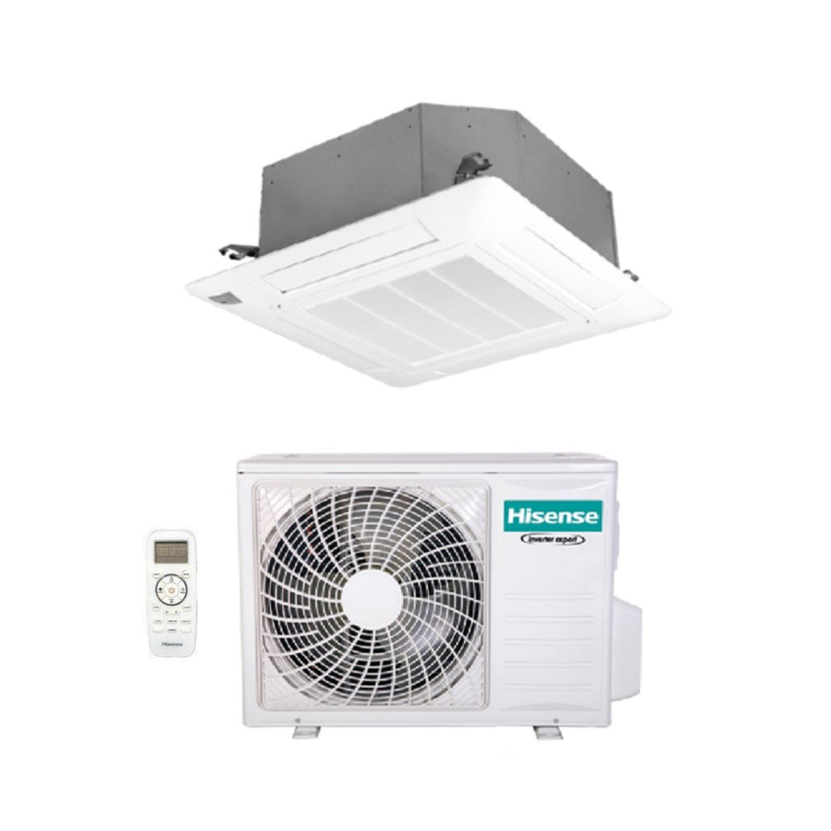 hisense climatizzatore condizionatore hisense a cassetta 30000 btu auc90ur4rgb4 r 32 wi fi optional con telecomando e pannello incluso novita