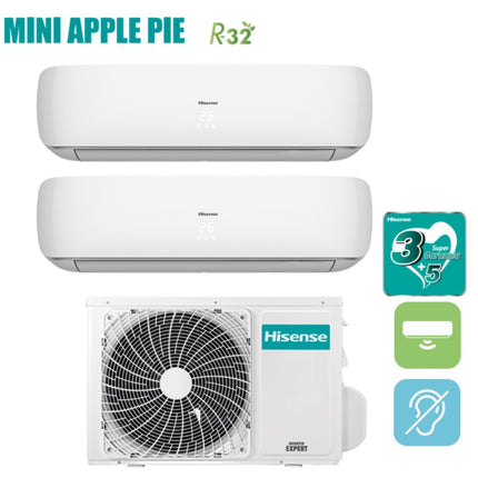 immagine-1-hisense-climatizzatore-condizionatore-hisense-dual-split-inverter-serie-mini-apple-pie-1212-con-2amw50u4rxa-r-32-wi-fi-optional-1200012000-ean-8059657013149