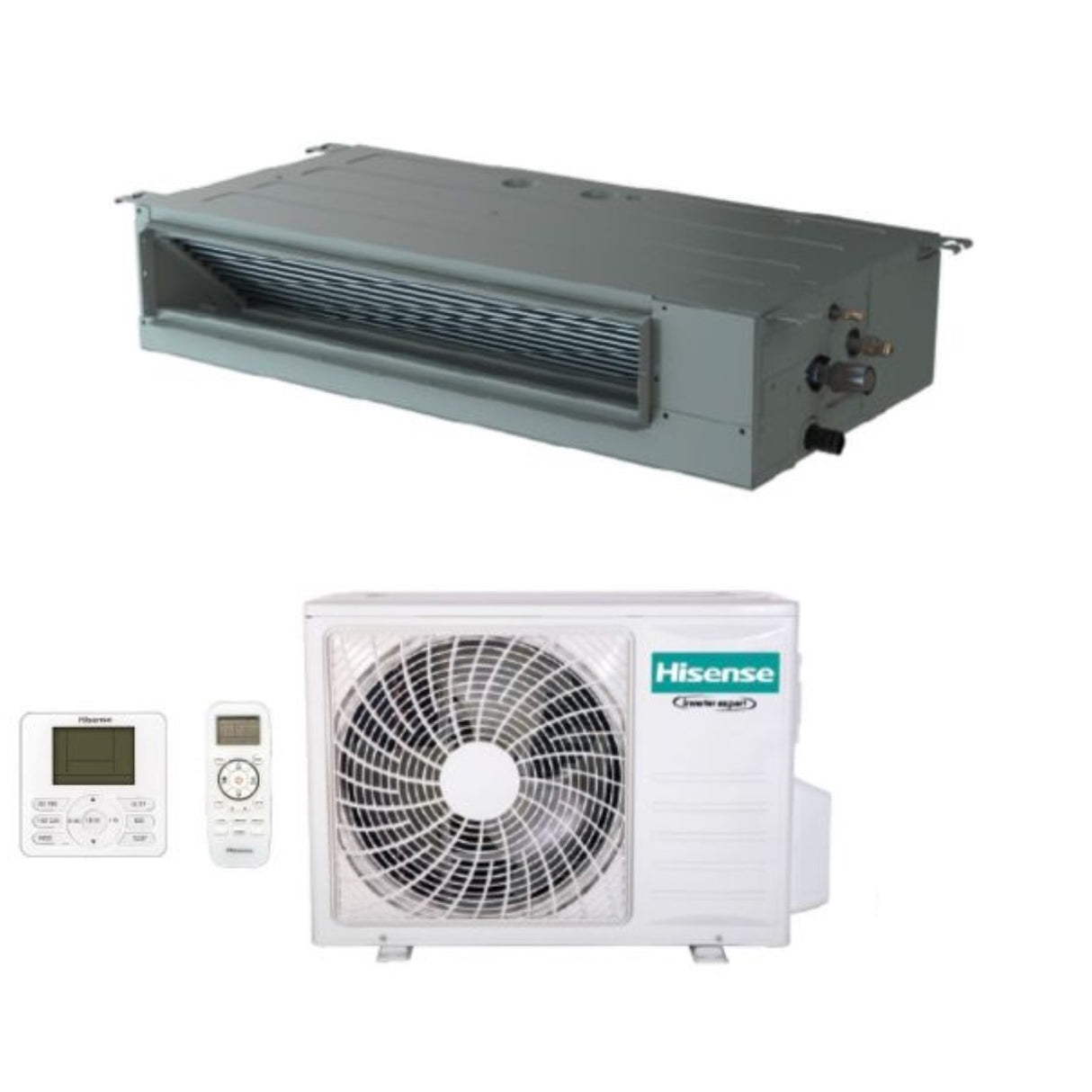 hisense climatizzatore condizionatore hisense inverter canalizzato canalizzabile 12000 btu adt35ux4rbl4 r 32 wi fi optional con telecomando di serie e cablato novita