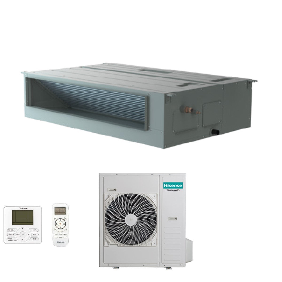 hisense climatizzatore condizionatore hisense inverter canalizzato canalizzabile 42000 btu aud125ux4rhh5 r 32 wi fi optional con telecomando di serie e cablato novita