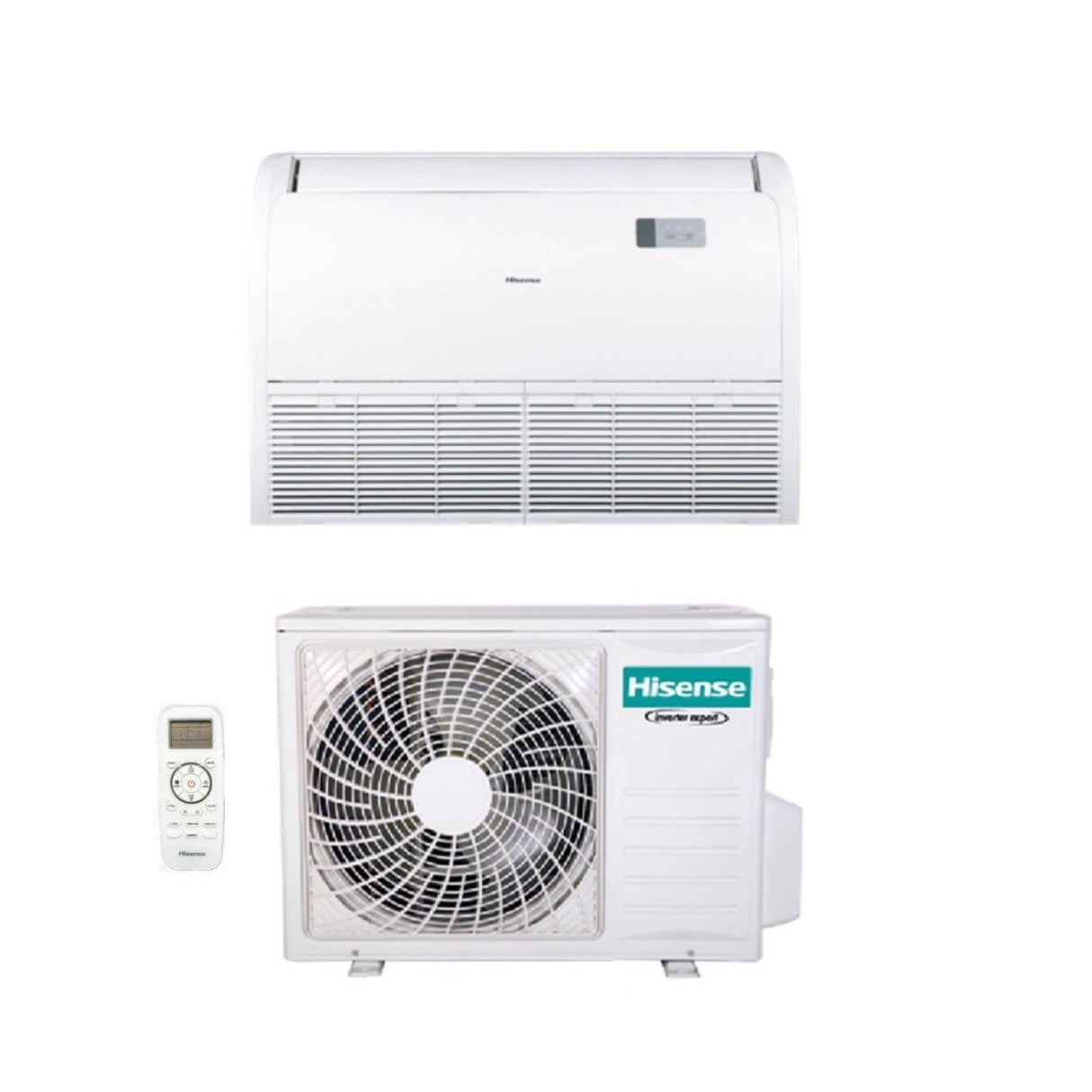 hisense climatizzatore condizionatore hisense inverter soffittopavimento 24000 btu auv71ur4ra4 r 32 wi fi optional con telecomando di serie