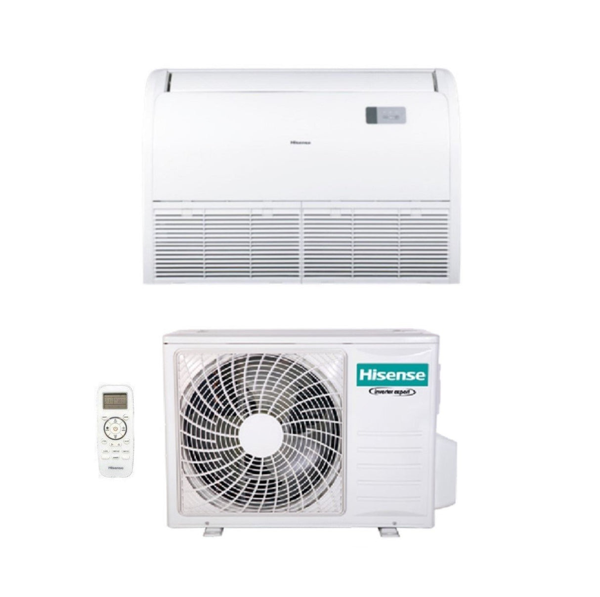 hisense climatizzatore condizionatore hisense inverter soffittopavimento 30000 btu auv90ur4ra4 r 32 wi fi optional con telecomando di serie