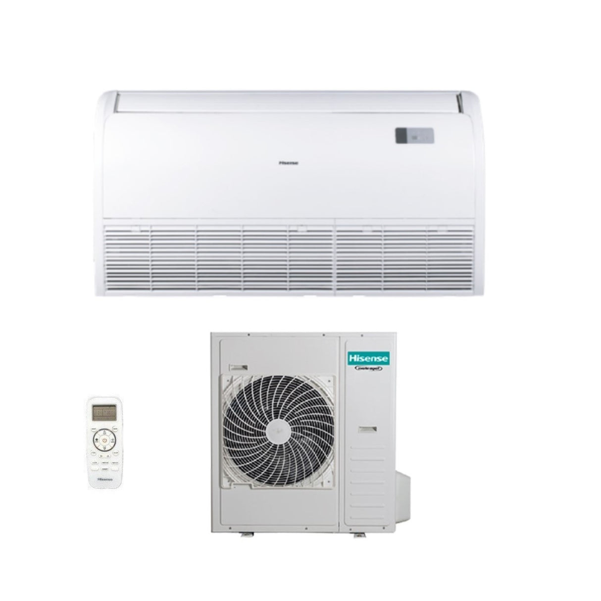 hisense climatizzatore condizionatore hisense inverter soffittopavimento 42000 btu auv125ur4rb4 r 32 wi fi optional con telecomando di serie