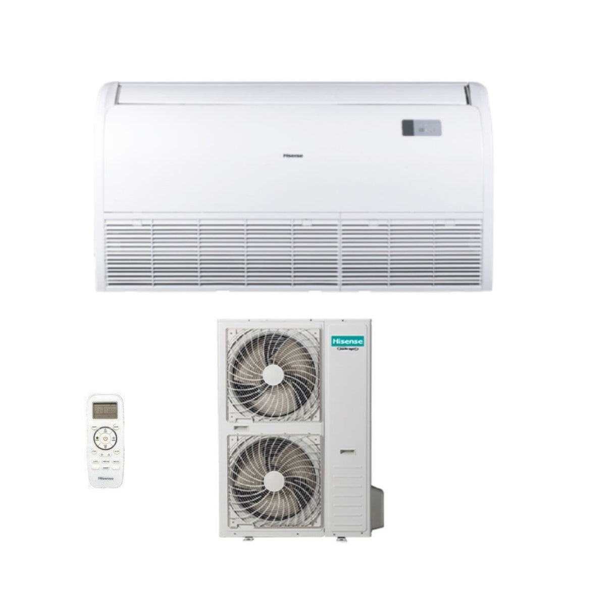 hisense climatizzatore condizionatore hisense inverter soffittopavimento 48000 btu auv140ur4rc4 r 32 wi fi optional trifase con telecomando di serie