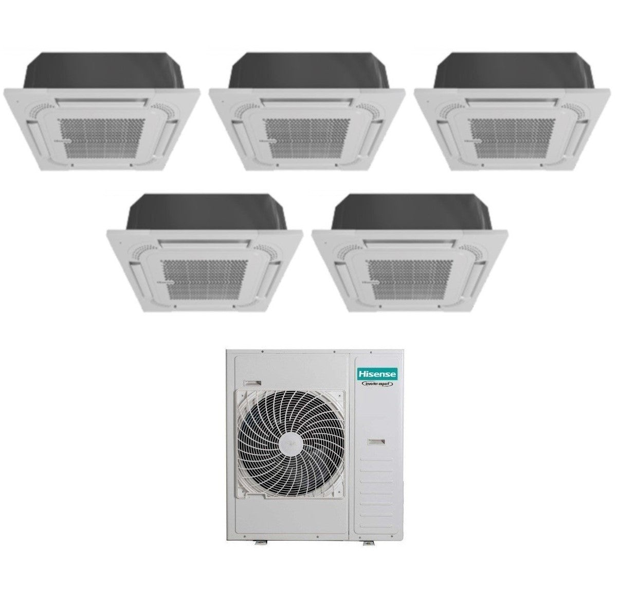 hisense climatizzatore condizionatore hisense penta split a cassetta 99999 con 5amw125u4rta r 32 90009000900090009000 con telecomando di serie e pannello incluso