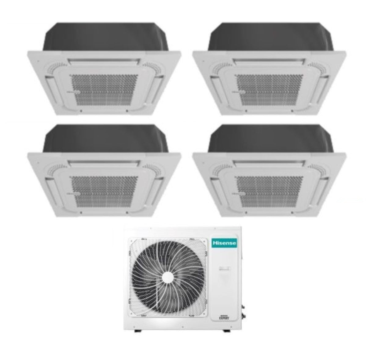 hisense climatizzatore condizionatore hisense quadri split a cassetta 12121212 con 4amw105u4raa r 32 12000120001200012000 con telecomando e pannello incluso