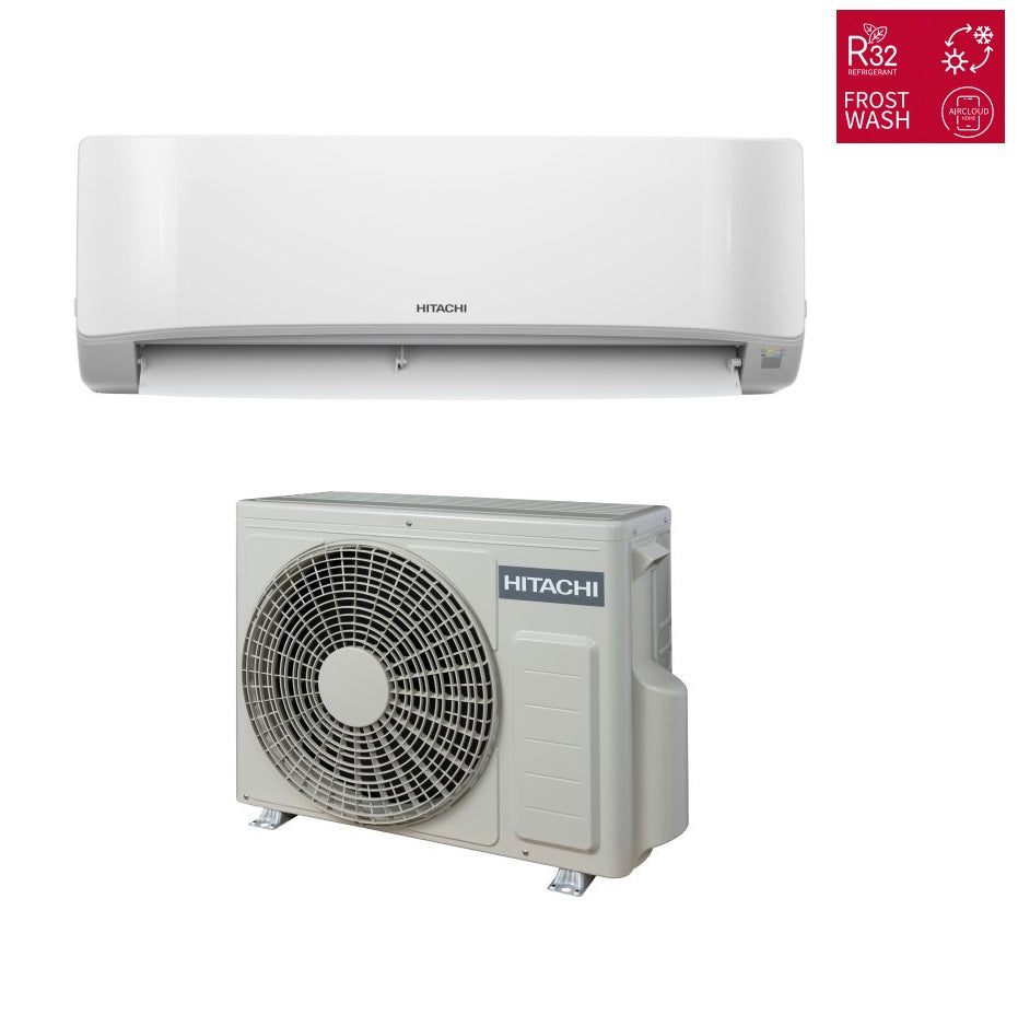 hitachi climatizzatore condizionatore hitachi inverter serie airhome 400 9000 btu wi fi integrato r 32 a alexa google home rak dj25phae rac dj25phae
