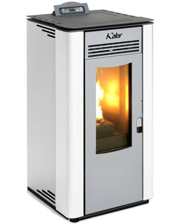 kalor stufa a pellet kalor modello miriam 10 887 kw in acciaio vari colori disponibili bianca