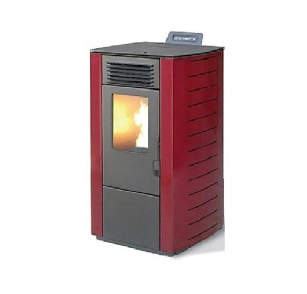 king stufa a pellet 10 kw modello king 118 bordeaux per ambienti fino a 100 mq new
