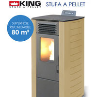 king stufa a pellet king 98 kw 9 sabbia per ambienti fino a 80 mq new