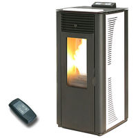 king termostufa a pellet king idro 14 kw bianca con telecomando ean 8055776918181