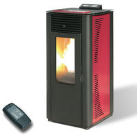 king termostufa a pellet king idro 14 kw bordeaux con telecomando ean 8055776918198