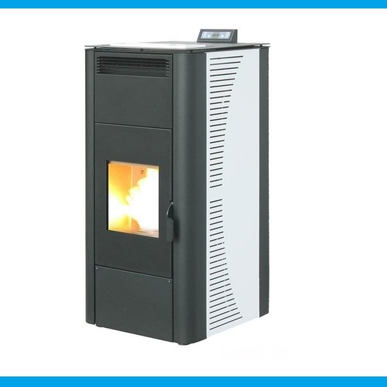 king termostufa a pellet king idro 20 kw bianca cod 17375 con telecomando ean 8055776918204