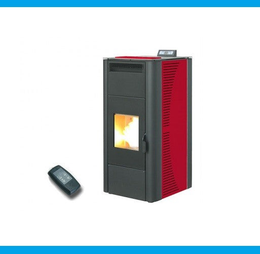 king termostufa a pellet king idro 20 kw bordeaux cod 17374 con telecomando ean 8055776918211