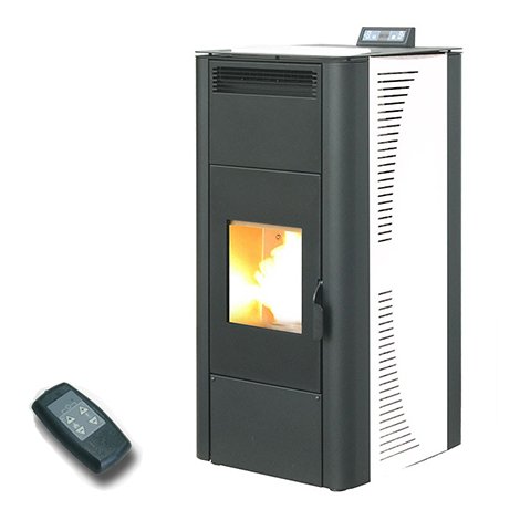 king termostufa a pellet king idro 24 kw bianca cod 17377 con telecomando ean 8055776918228