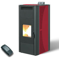 king termostufa a pellet king idro 24 kw bordeaux cod 17376 con telecomando ean 8055776918235
